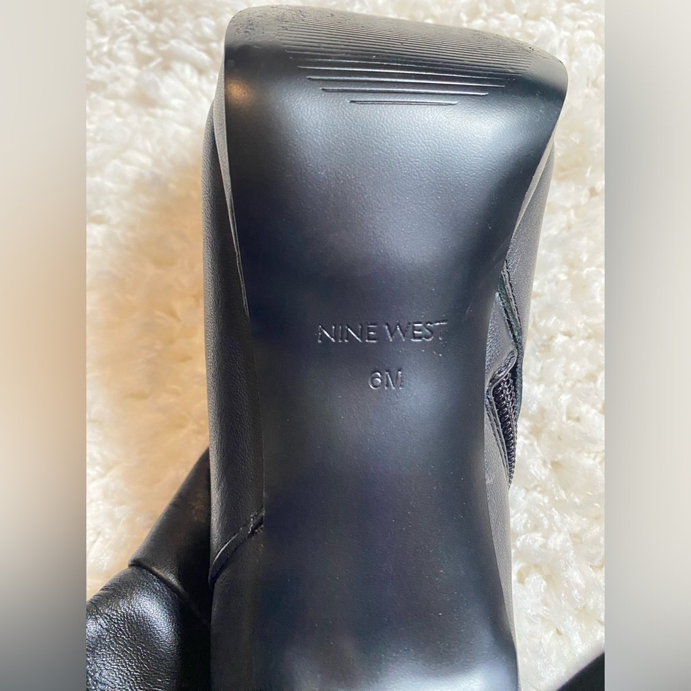 Black Heeled Nine West Stiletto Boots for Women - Picture 3 of 5